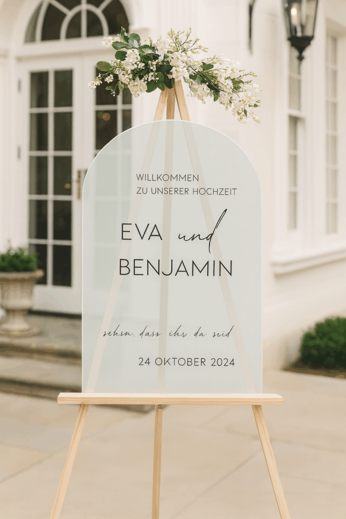 Acryl Willkommensschild