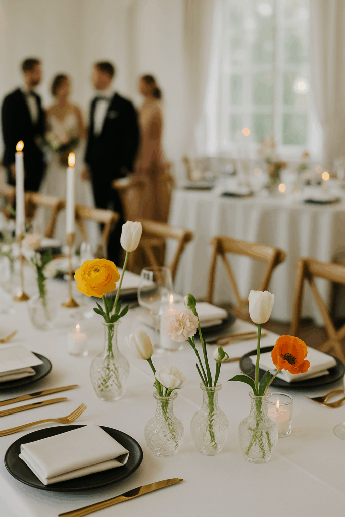 kleine Blumenvase für die perfekte Hochzeitsdeko