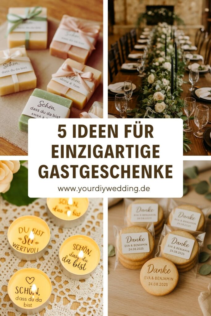 Hochzeit Gastgeschenke DIY Collage