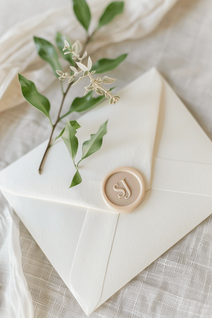 Individuelles Wachssiegel auf Briefumschlag